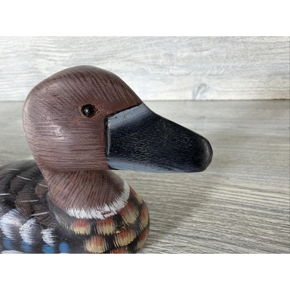 3 Vtg Hand Painted Wooden Ducks Figurines People's Republic Of China Numbered